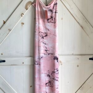 Streetwear Society Pink and Black Maxi Dress